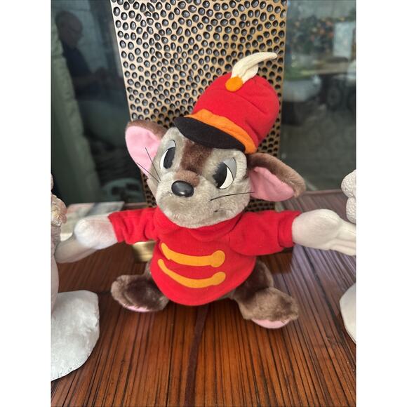 VTG Disneyland Dumbo TIMOTHY MOUSE Drum 10" Stuffed animal Plush tag Disney EUC - Picture 1 of 5